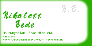 nikolett bede business card